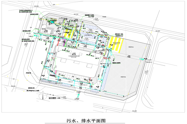 污水排水平面图